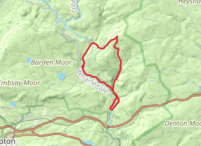 Barden Bridge, Bolton Abbey, Valley Of Desolation & Simons Seat mobile static map