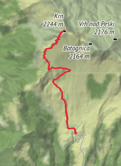 Hike from Krn mobile static map