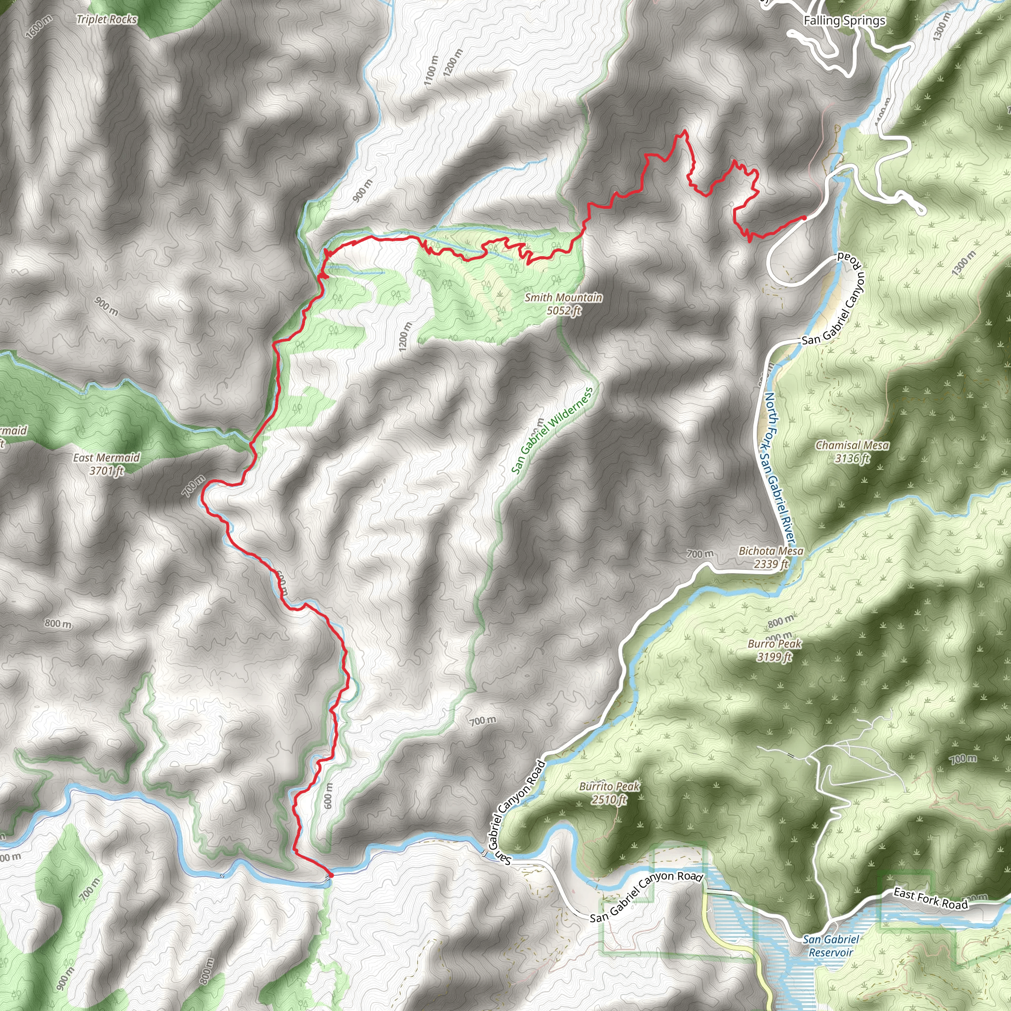 Bear Creek Trail mobile static map