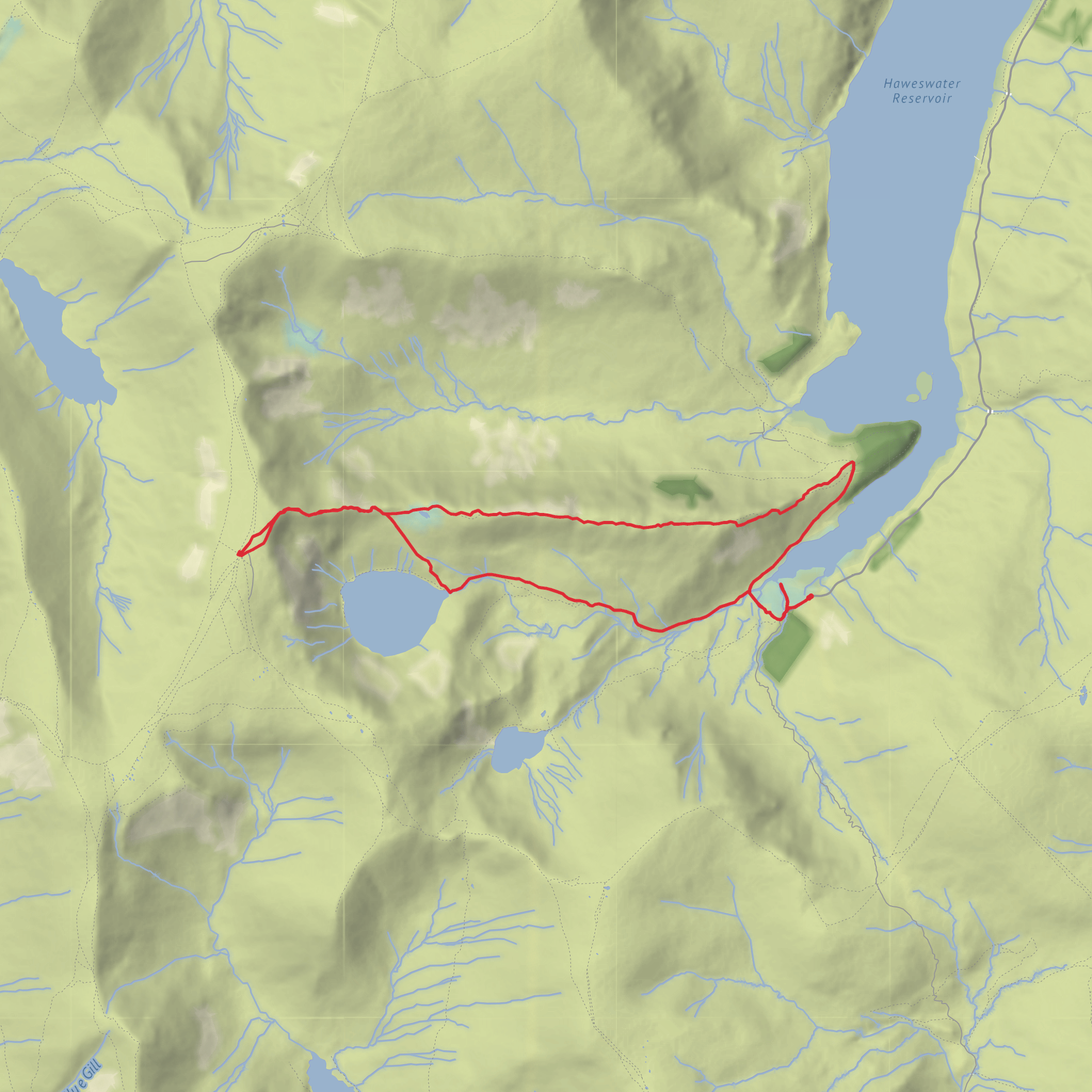 Gorgeous Bimble up to high street and back mobile static map