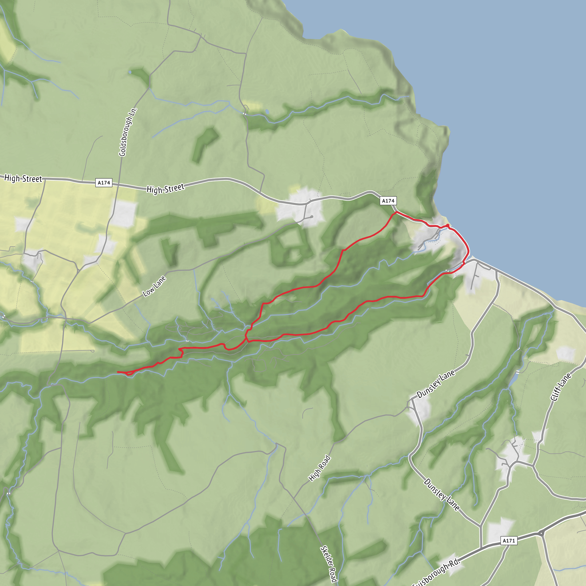 Mulgrave Woods and Mulgrave Castle Loop mobile static map