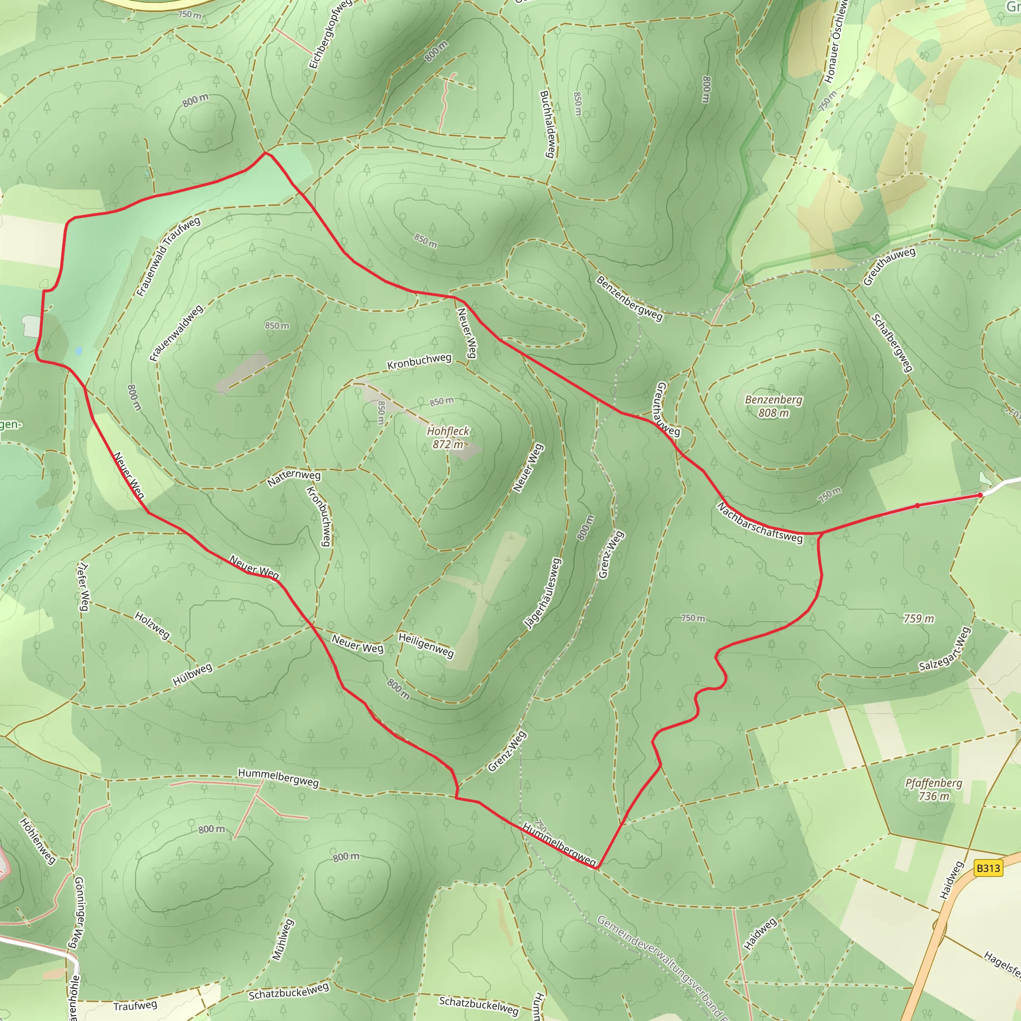 Neuer Weg and Nachbarschafts Weg mobile static map