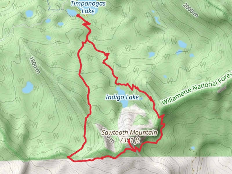 Sawtooth Mountain and Indigo Lake Trail