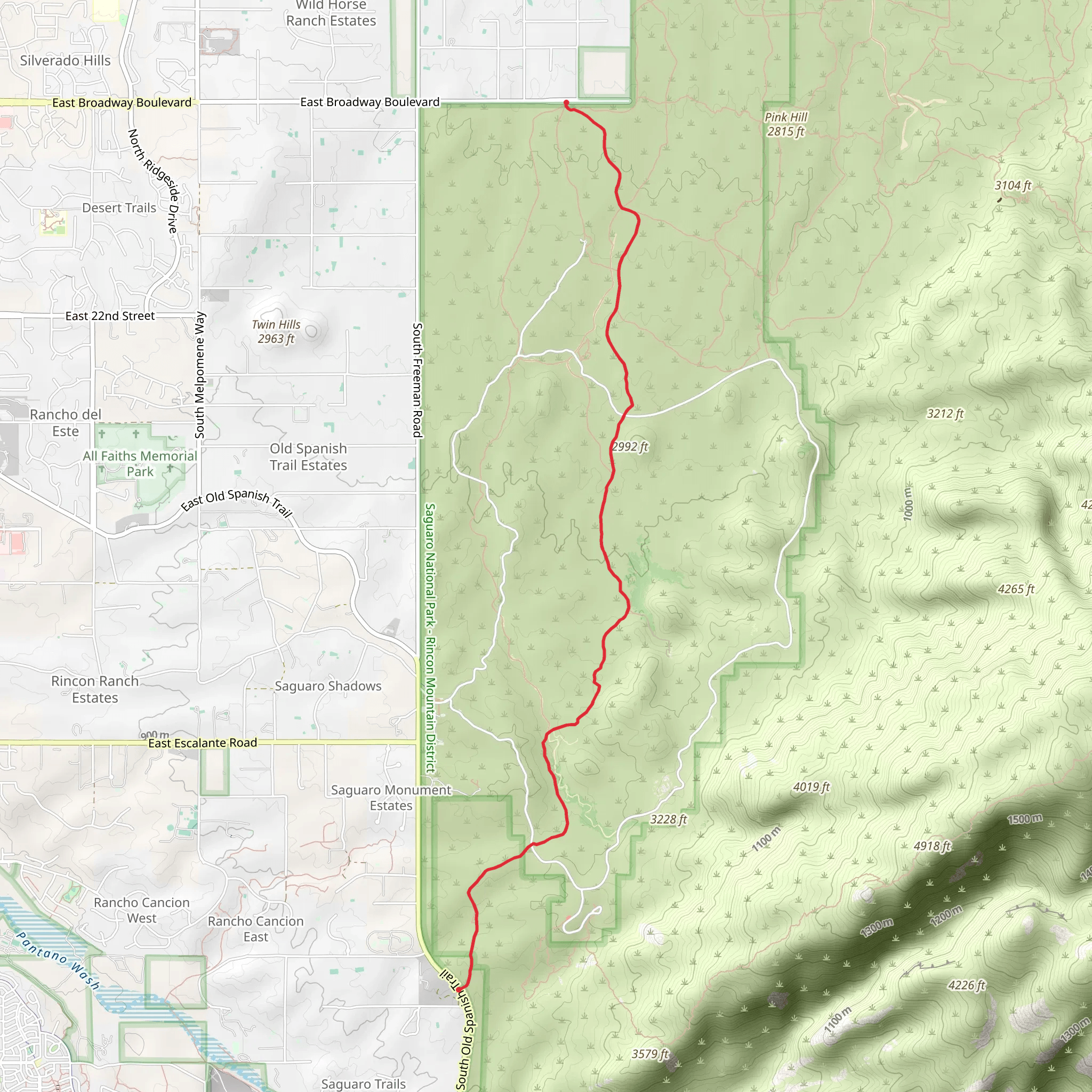 Cactus Forest Trail mobile static map