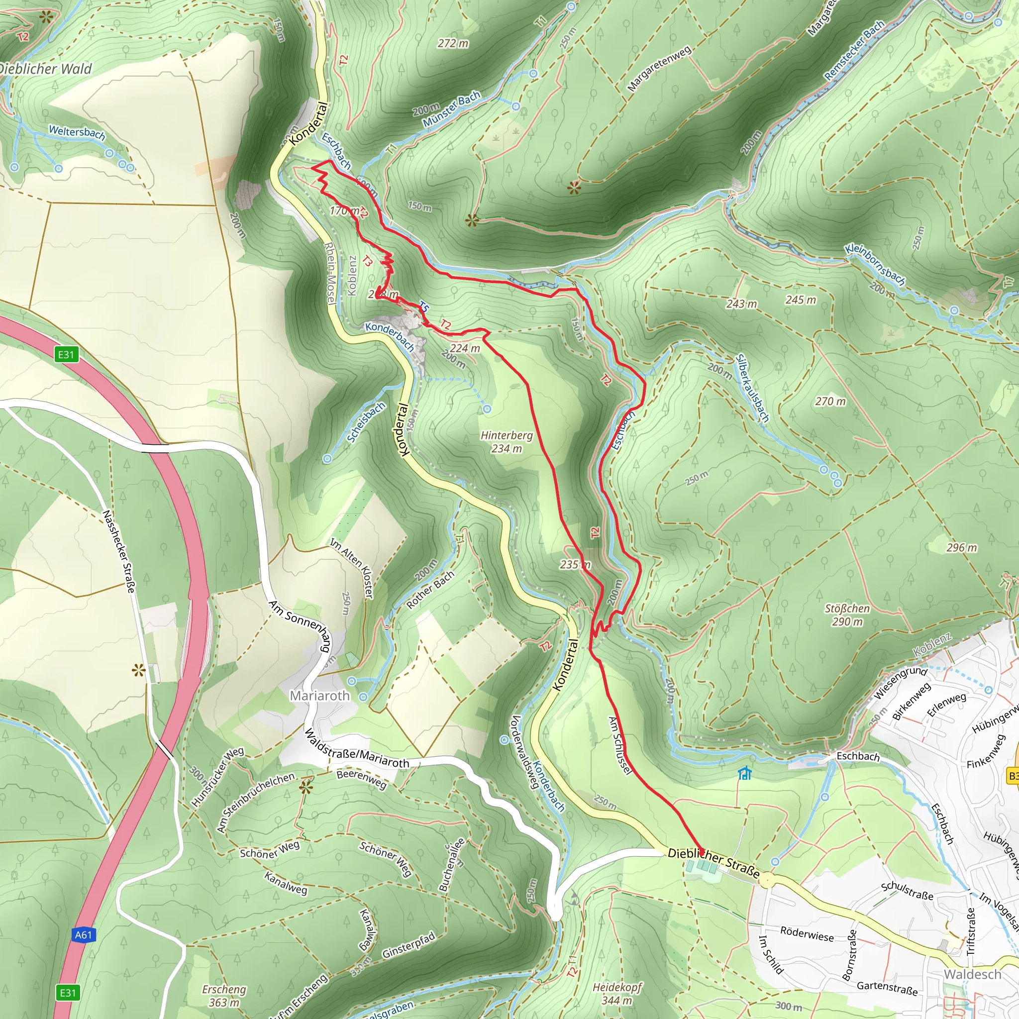 Hinterberg Loop via Am Schlüssel mobile static map