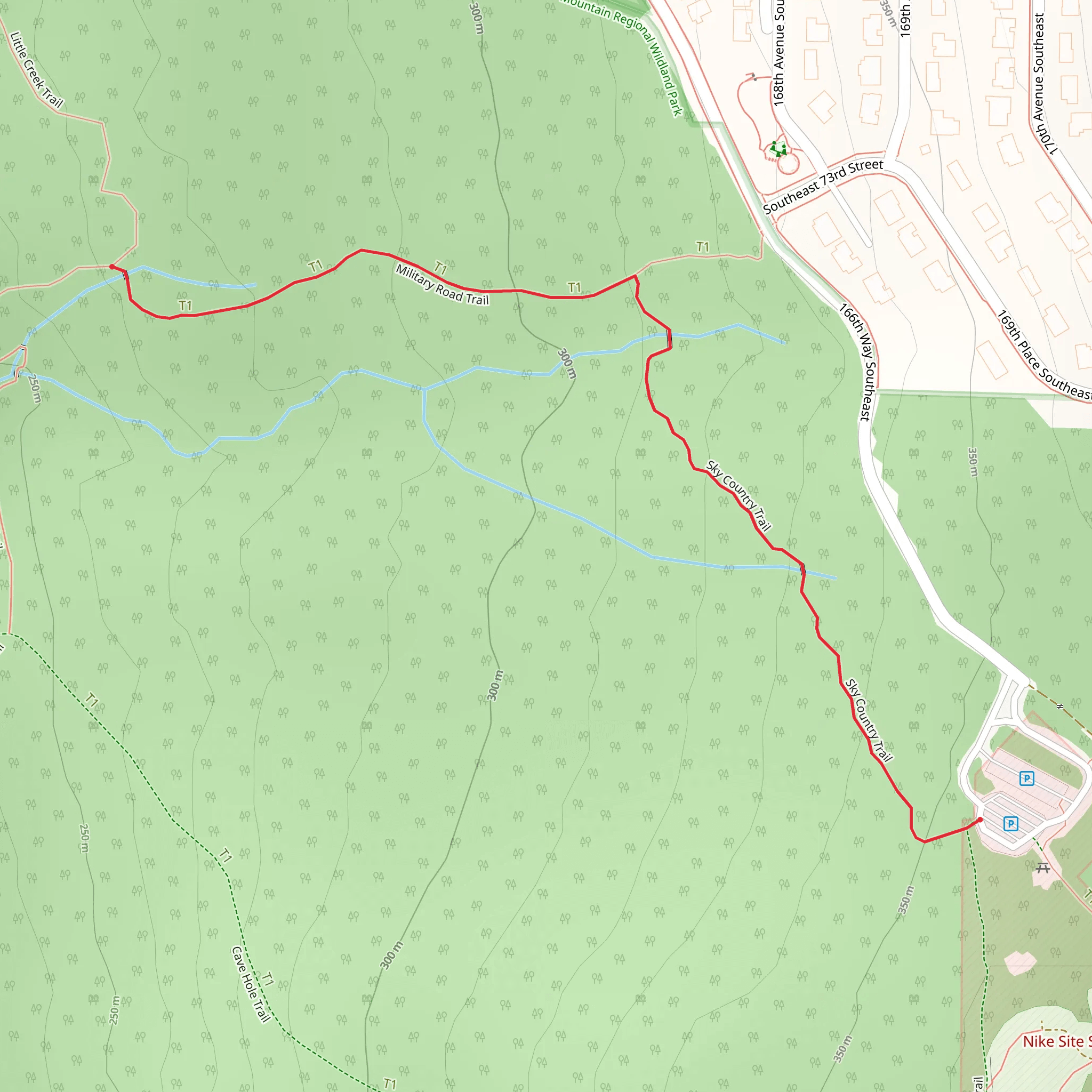 Sky Country and Military Road Trail mobile static map
