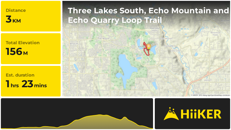 Three Lakes South, Echo Mountain and Echo Quarry Loop Trail | King