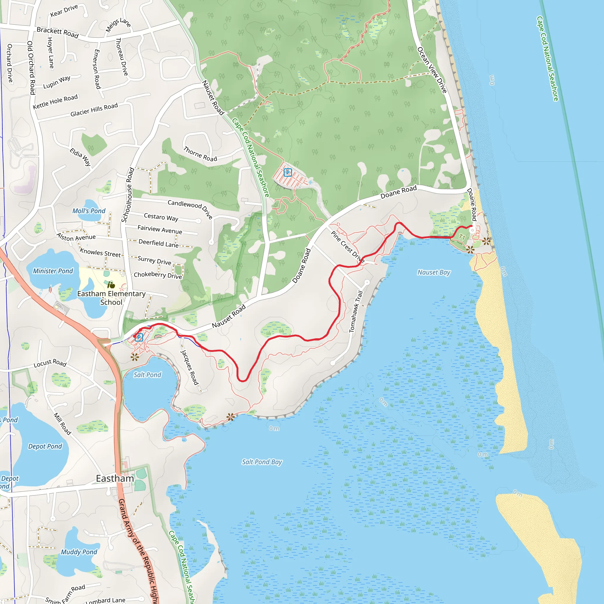 Nauset Trail mobile static map