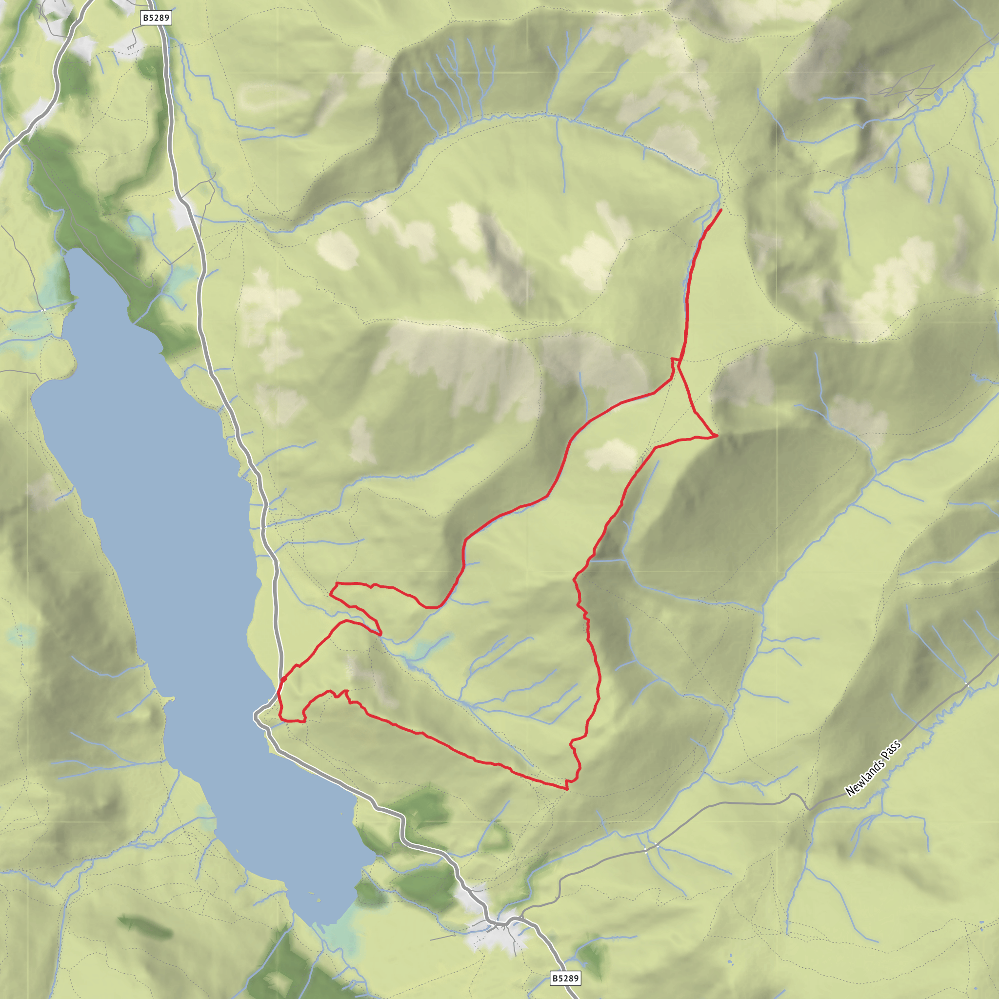 Whiteless Pike and Wandope Loop mobile static map
