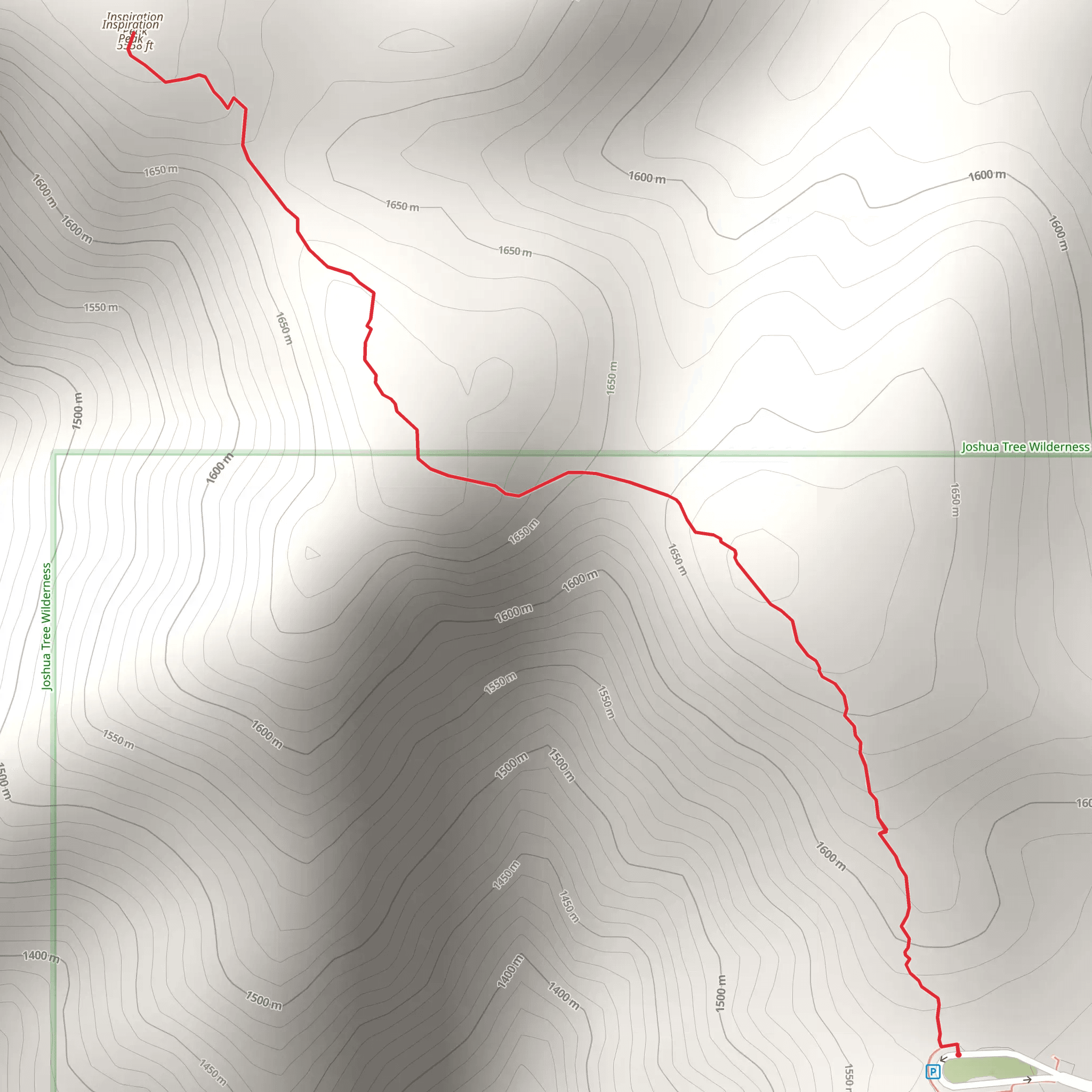 Inspiration Peak from Keys View Road mobile static map