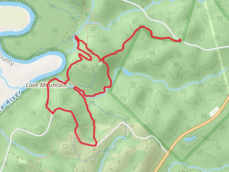 Love Mountain Trail, Tributary Trail and Waits Ferry Trail