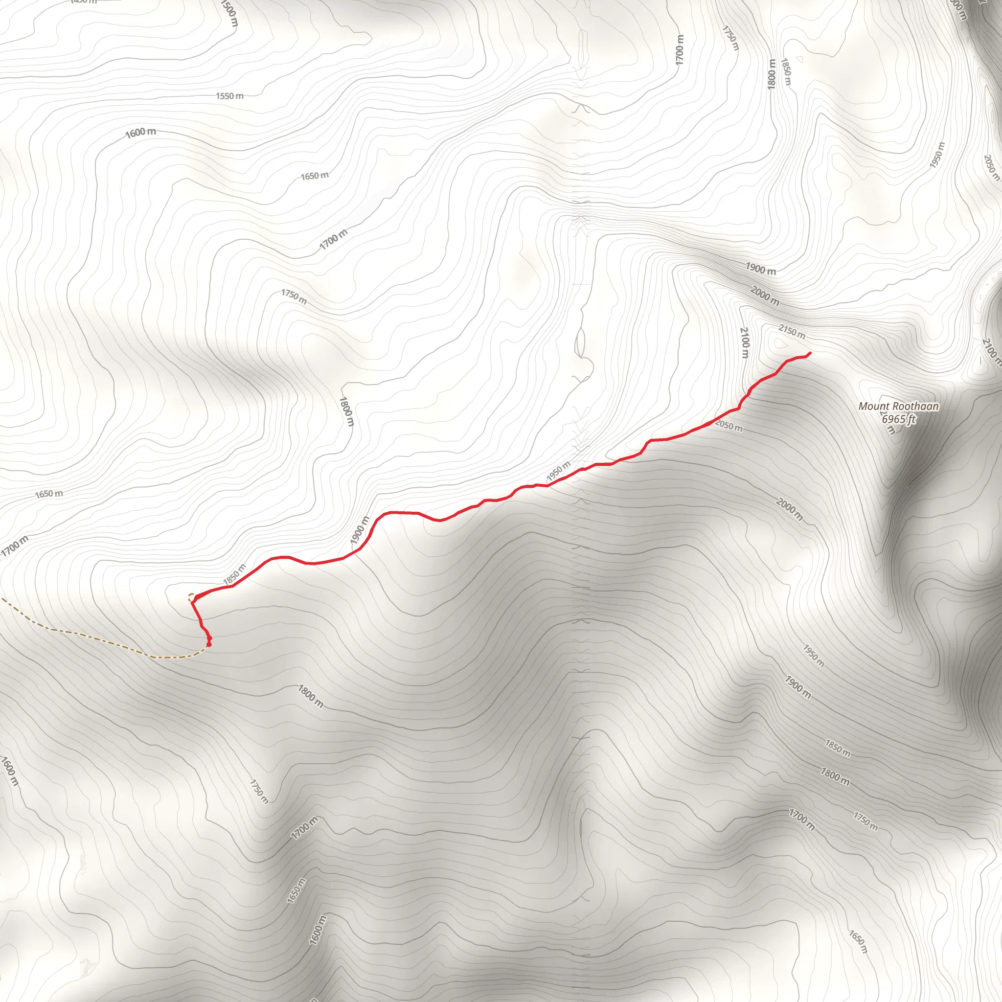 Mount Roothaan Trail mobile static map