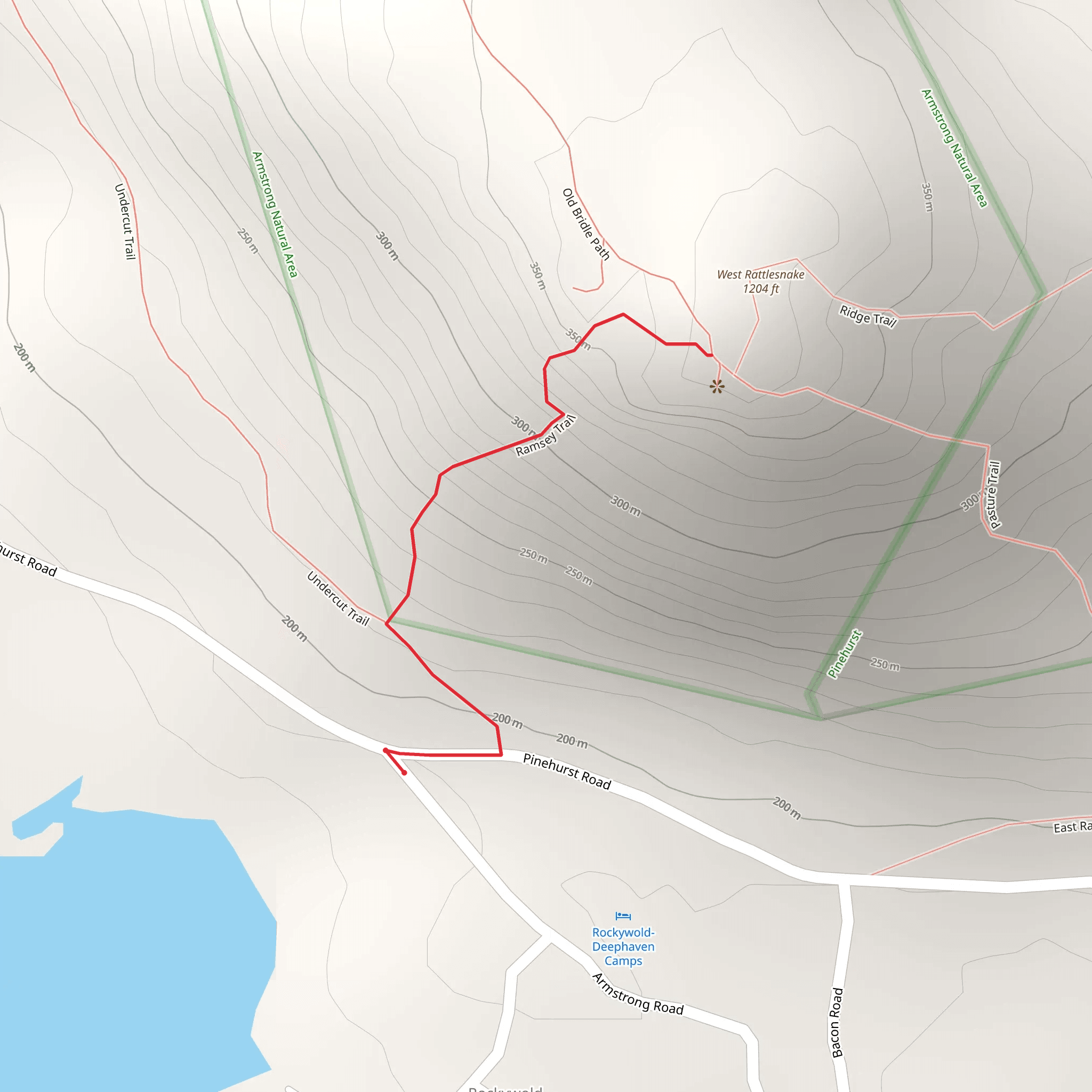 Ramsey Trail via Pinehurst Road mobile static map
