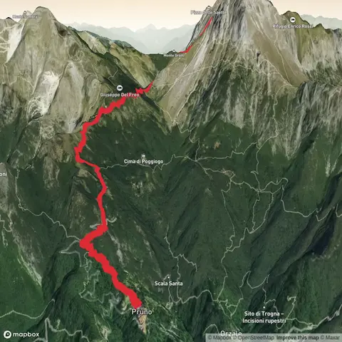 Pania della Croce via Pruno