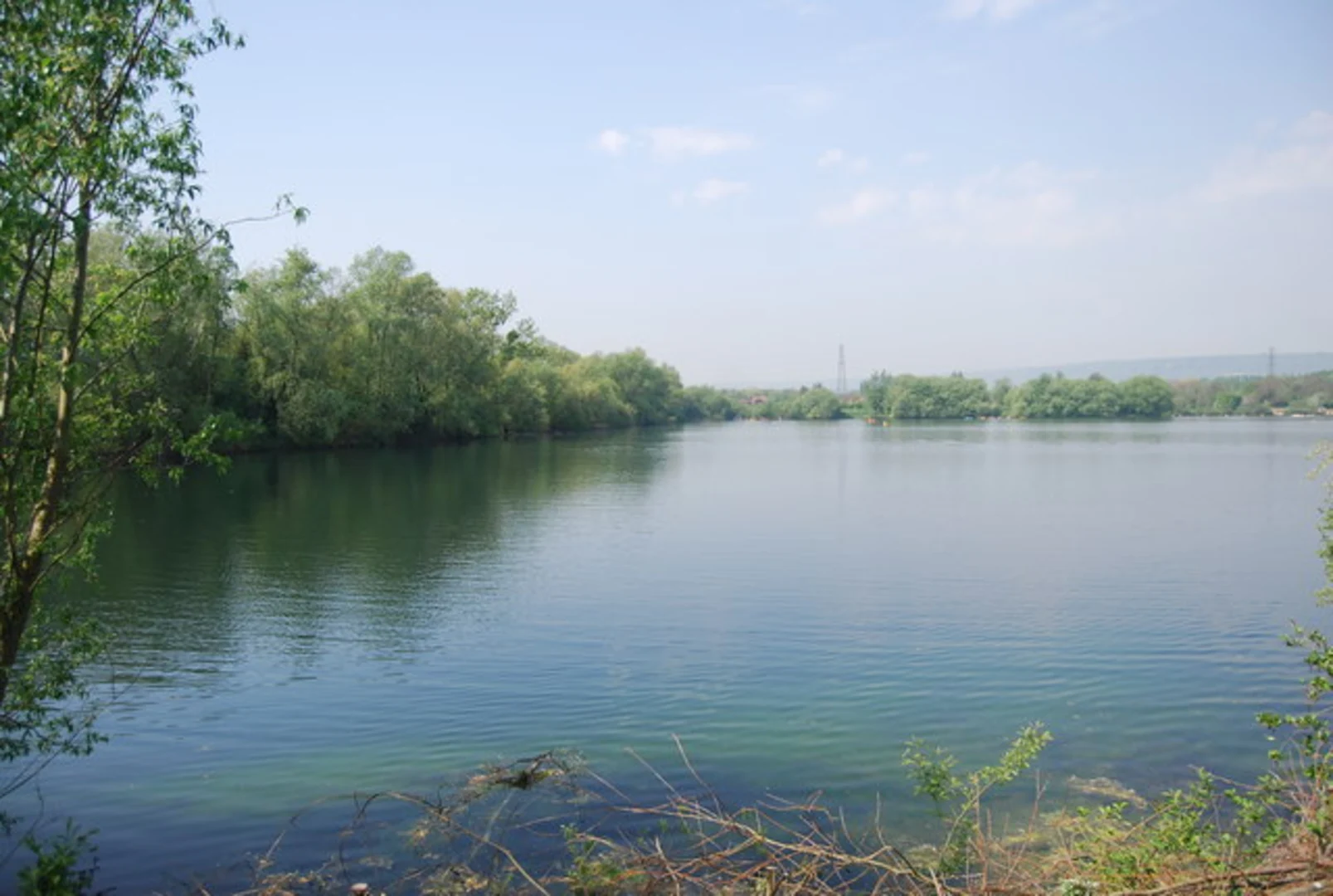 An image depicting the trail Ocean Lake Loop - Leybourne Lakes Country Park and its surrounding area.