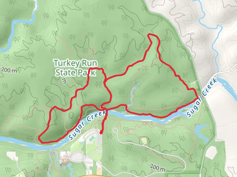 Sugar Creek and Rocky Hollow Loop via Trail 4