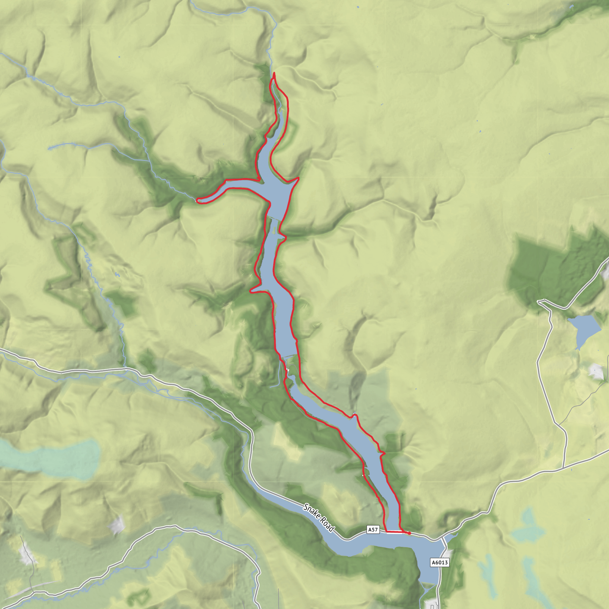 Derwent and Howdens dam Loop mobile static map