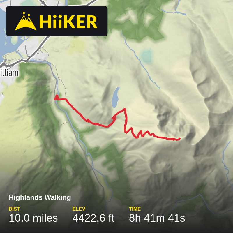 A map preview of the recording Ben Nevis.
