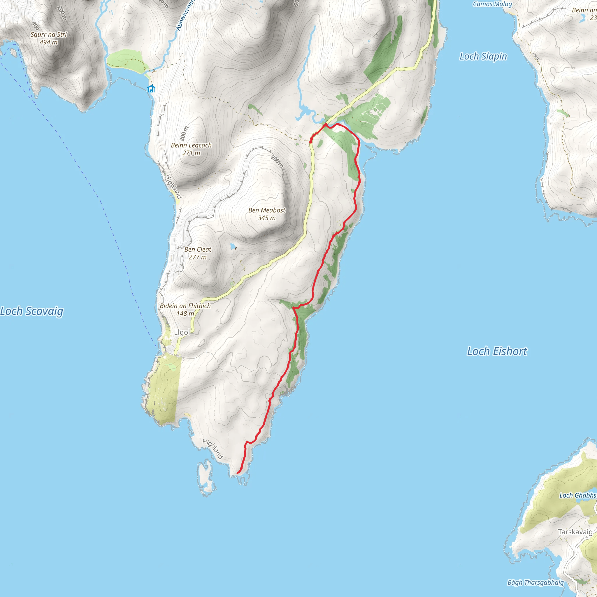 Rubha na h-Easgainne from Kilmarie mobile static map