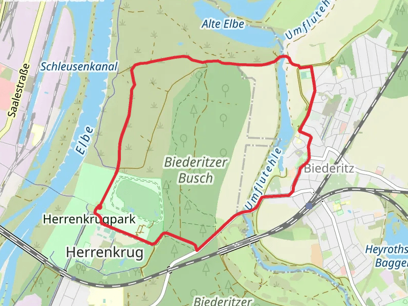Umflutehle via Rund um Magdeburg