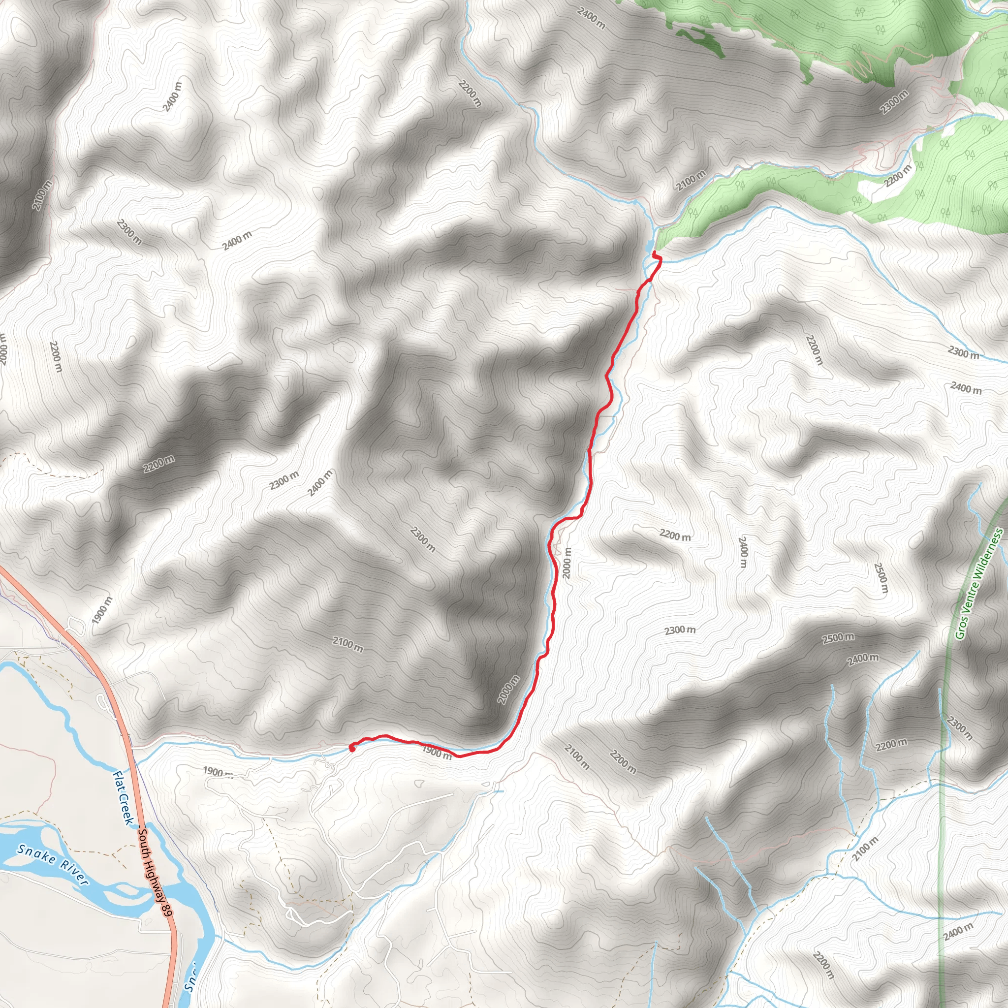 Game Creek Trail - Short mobile static map