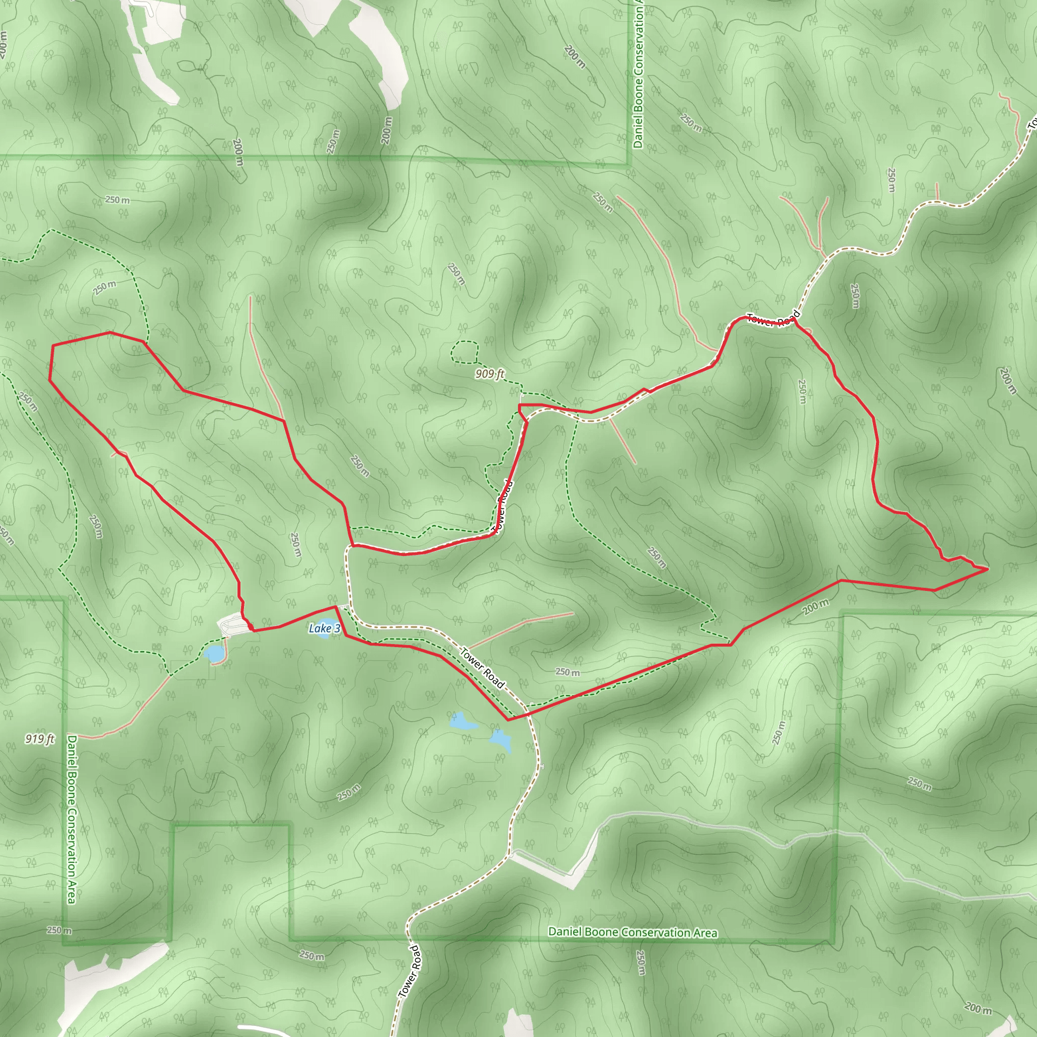 Tower Road Loop mobile static map