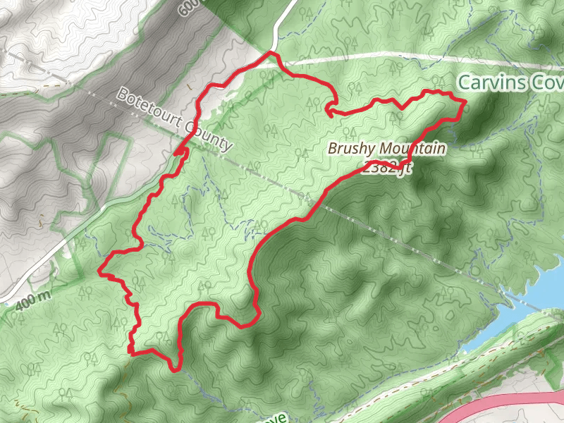 Brushy Mountain Loop via Four Gorges