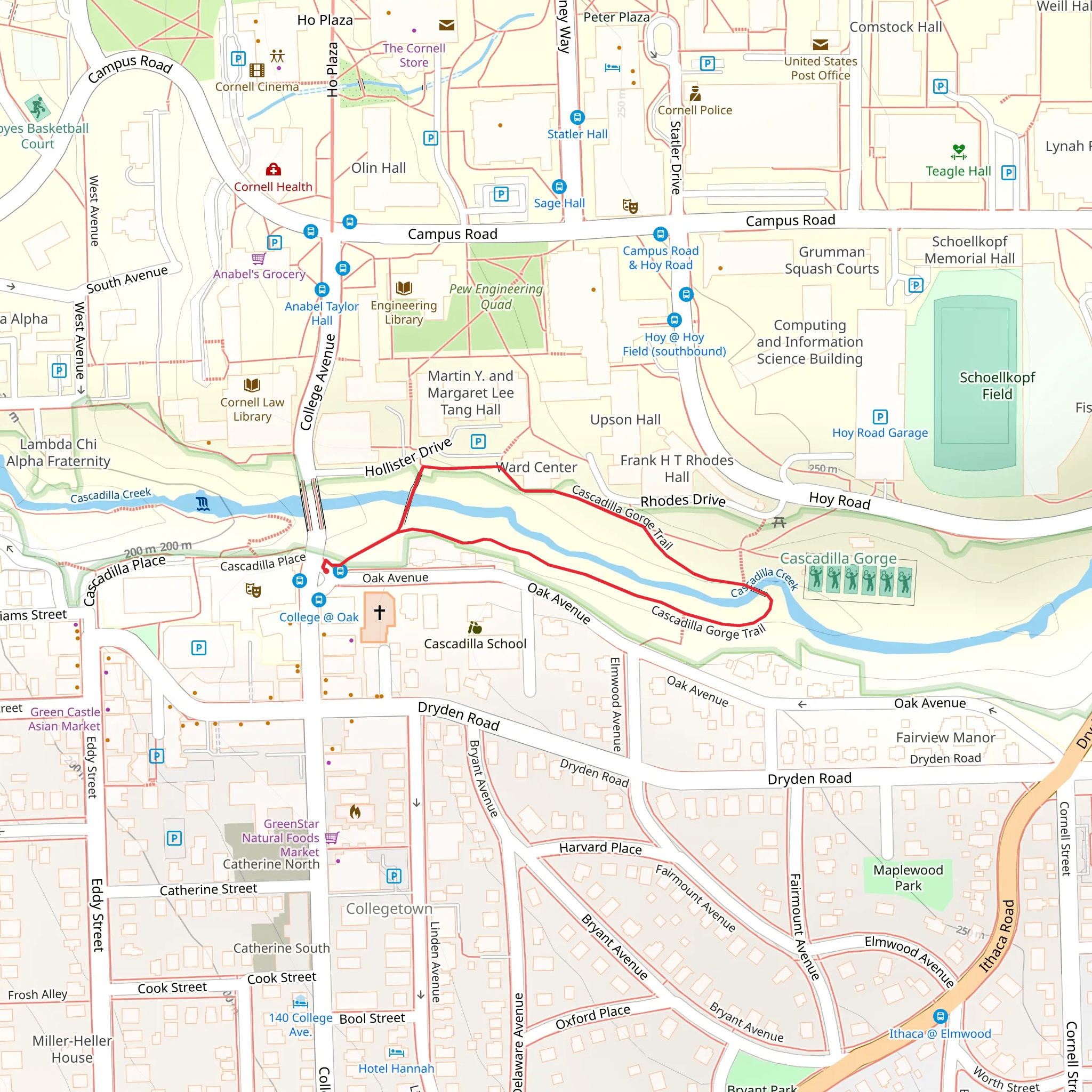 Cascadilla Gorge Trail Loop mobile static map