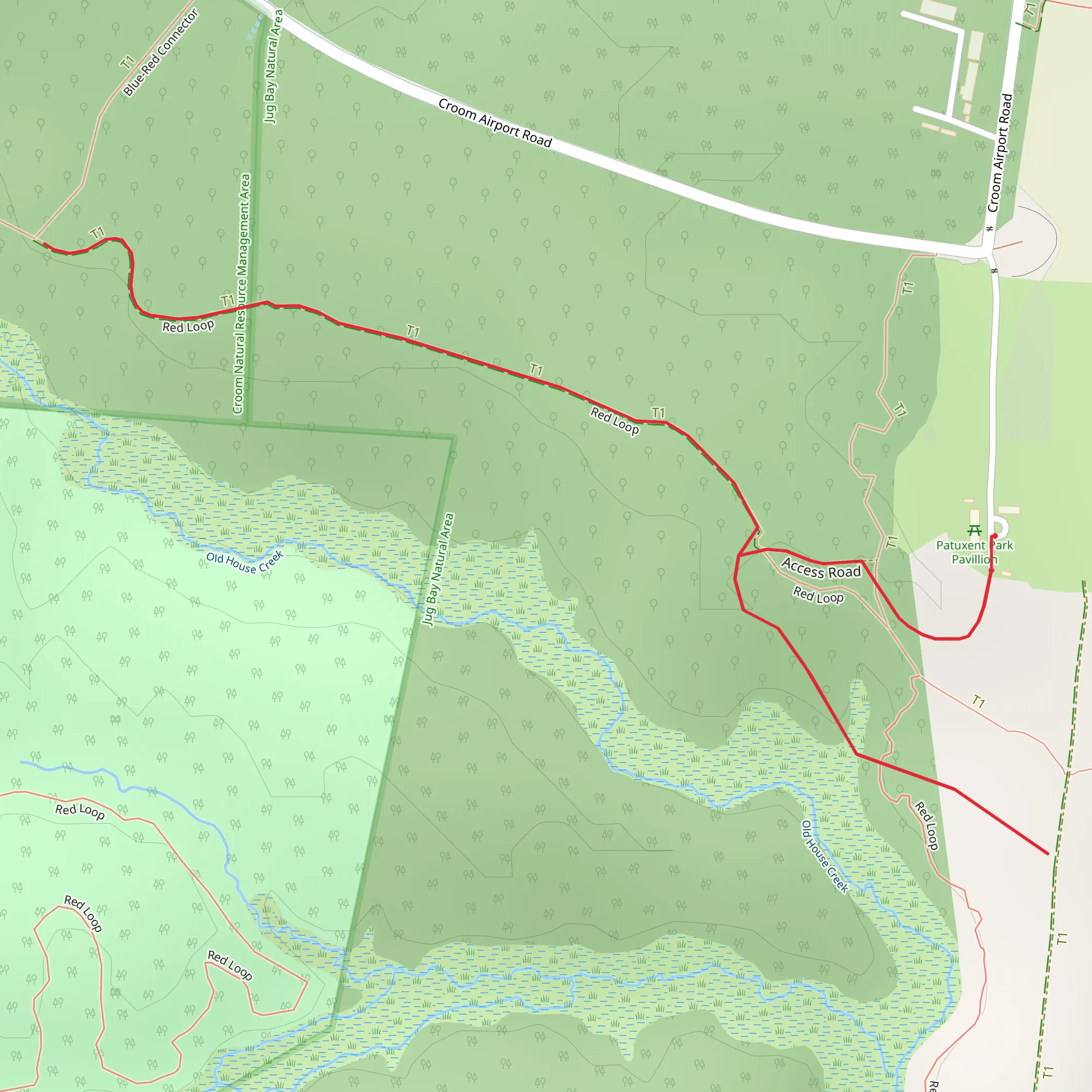 Green and red Walk mobile static map