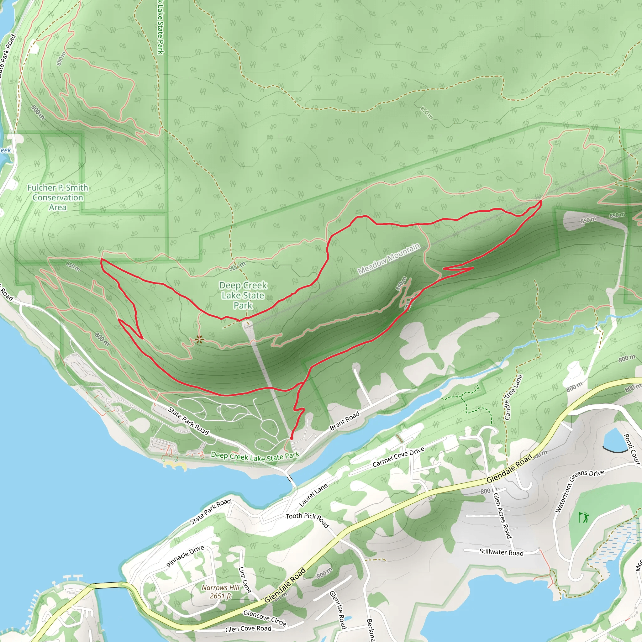 Meadow Mountain Loop mobile static map
