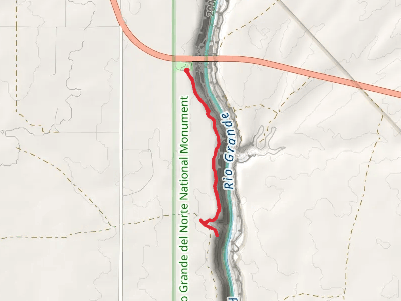 Rio Grande Gorge State Park West Rim Trail mobile static map