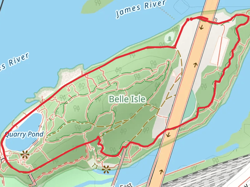 Quarry Pond and Belle Isle Loop