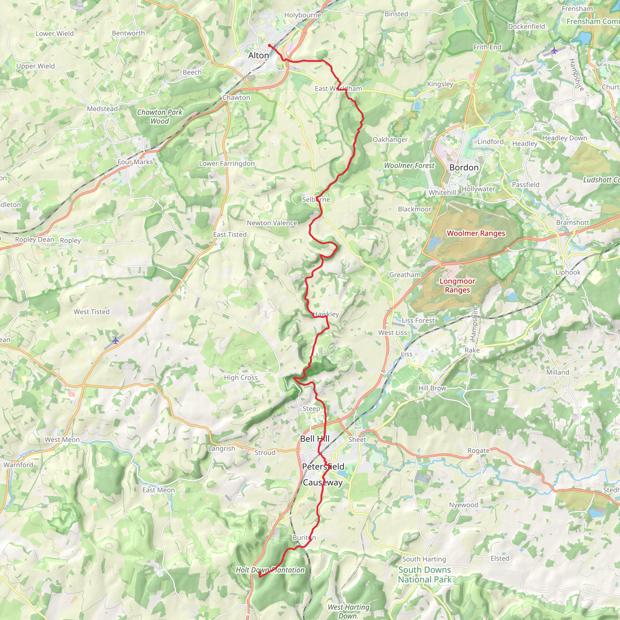 Hangers Way mobile static map
