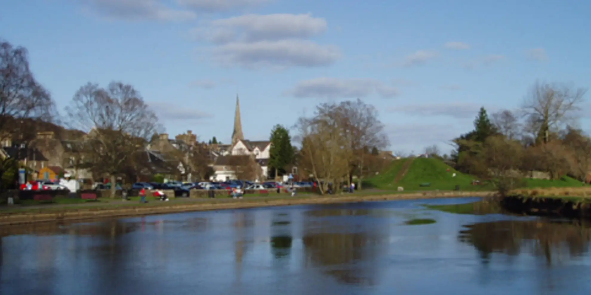 An image depicting the trail Callander Meadows Walk and its surrounding area.