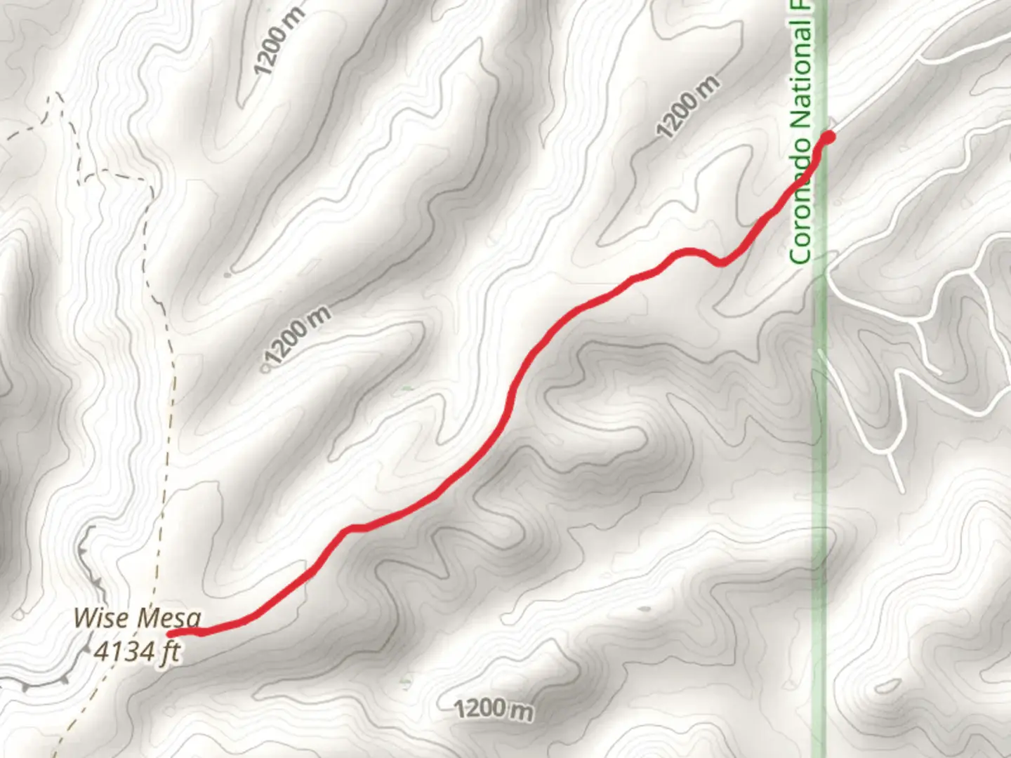 An image depicting the trail Camino Ramanote and its surrounding area.