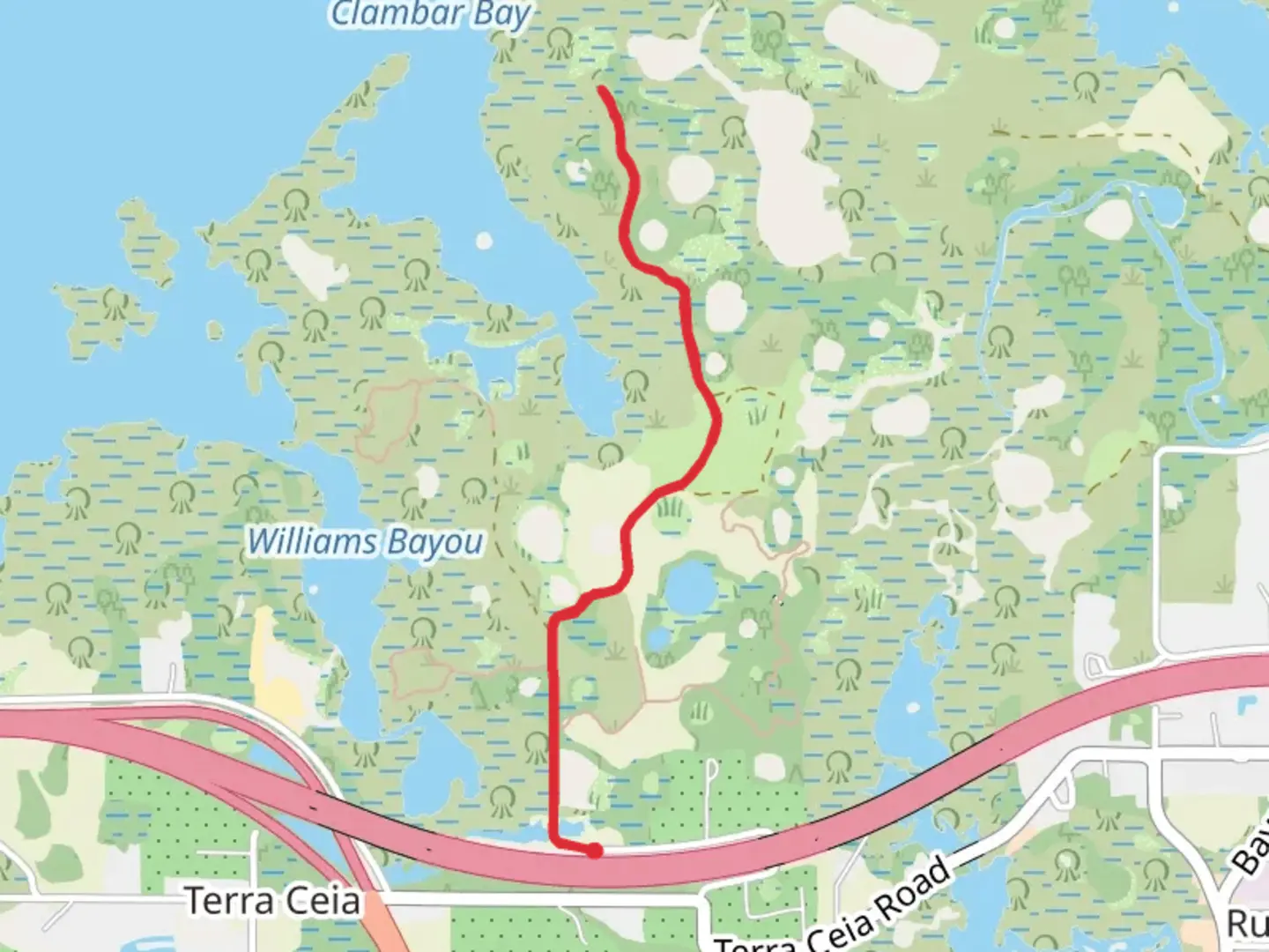 An image depicting the trail Walk towards Clambar Bay and its surrounding area.