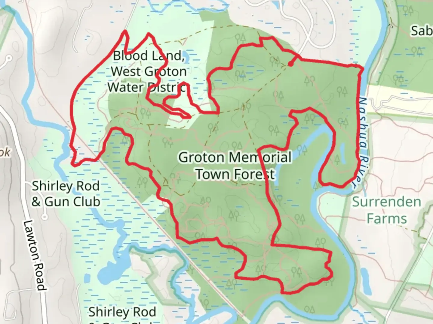 An image depicting the trail Dead River - Campbell Well Site and its surrounding area.