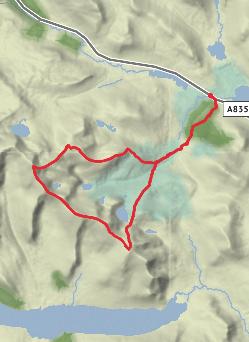 Eastern Fannichs 4 mobile static map