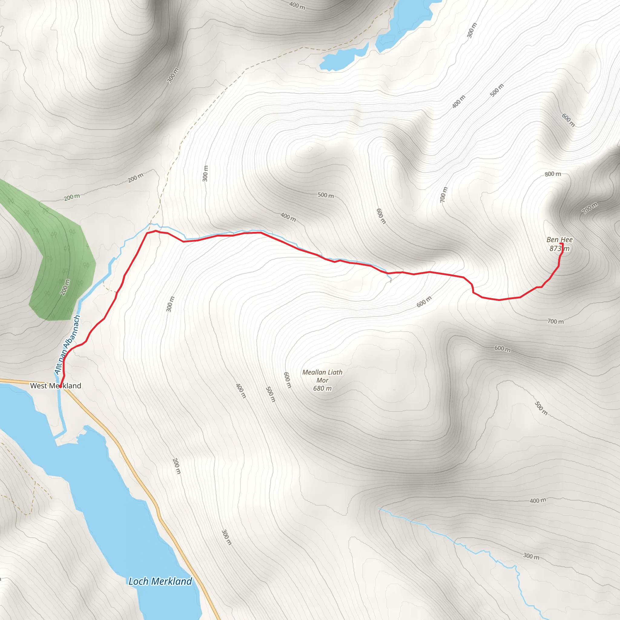 Ben Hee Mountain mobile static map