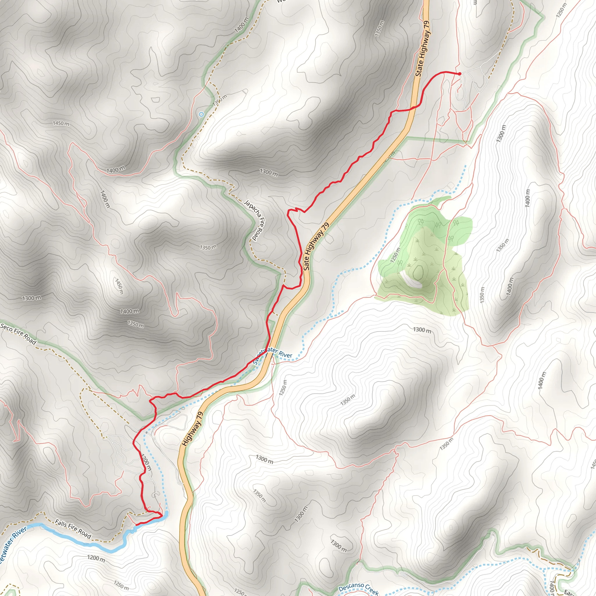 Sweetwater River via West Side Trail mobile static map