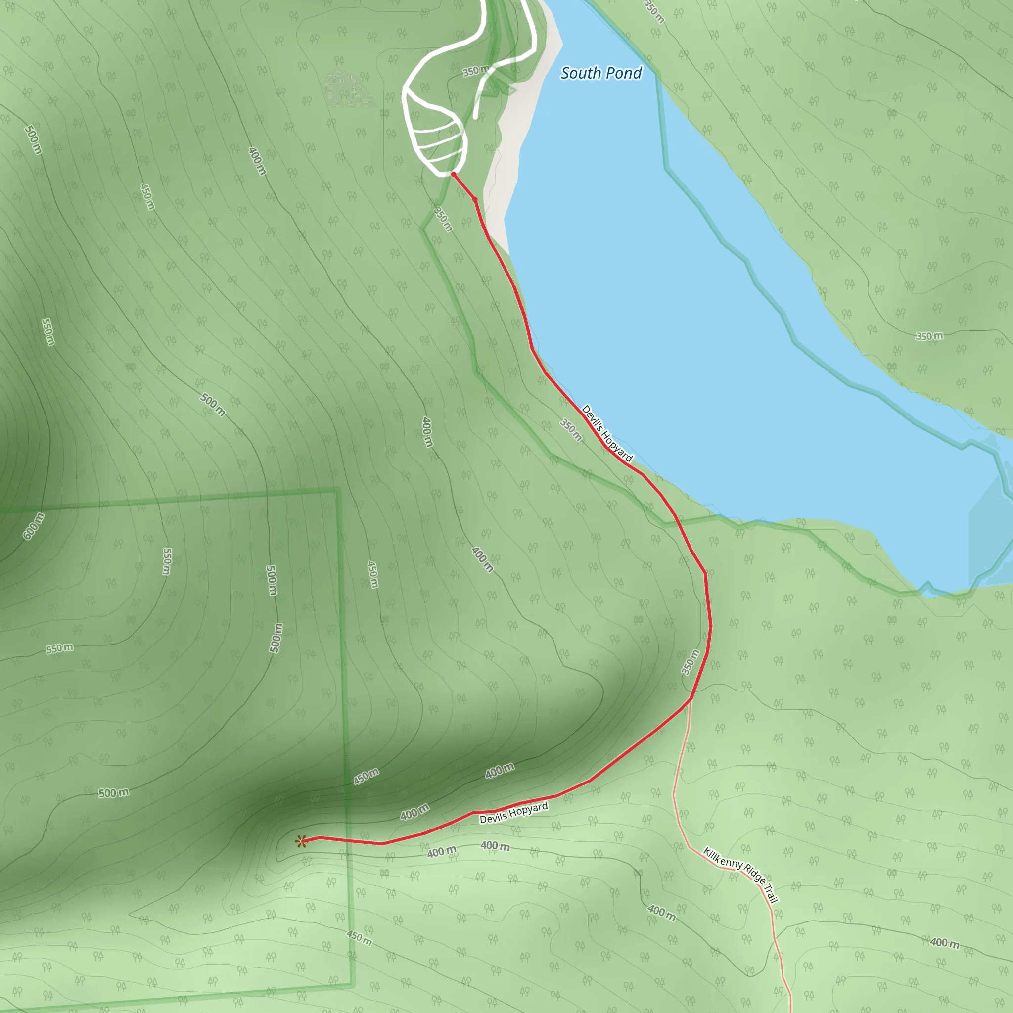 Devil's Hopyard via Cohos Trail mobile static map