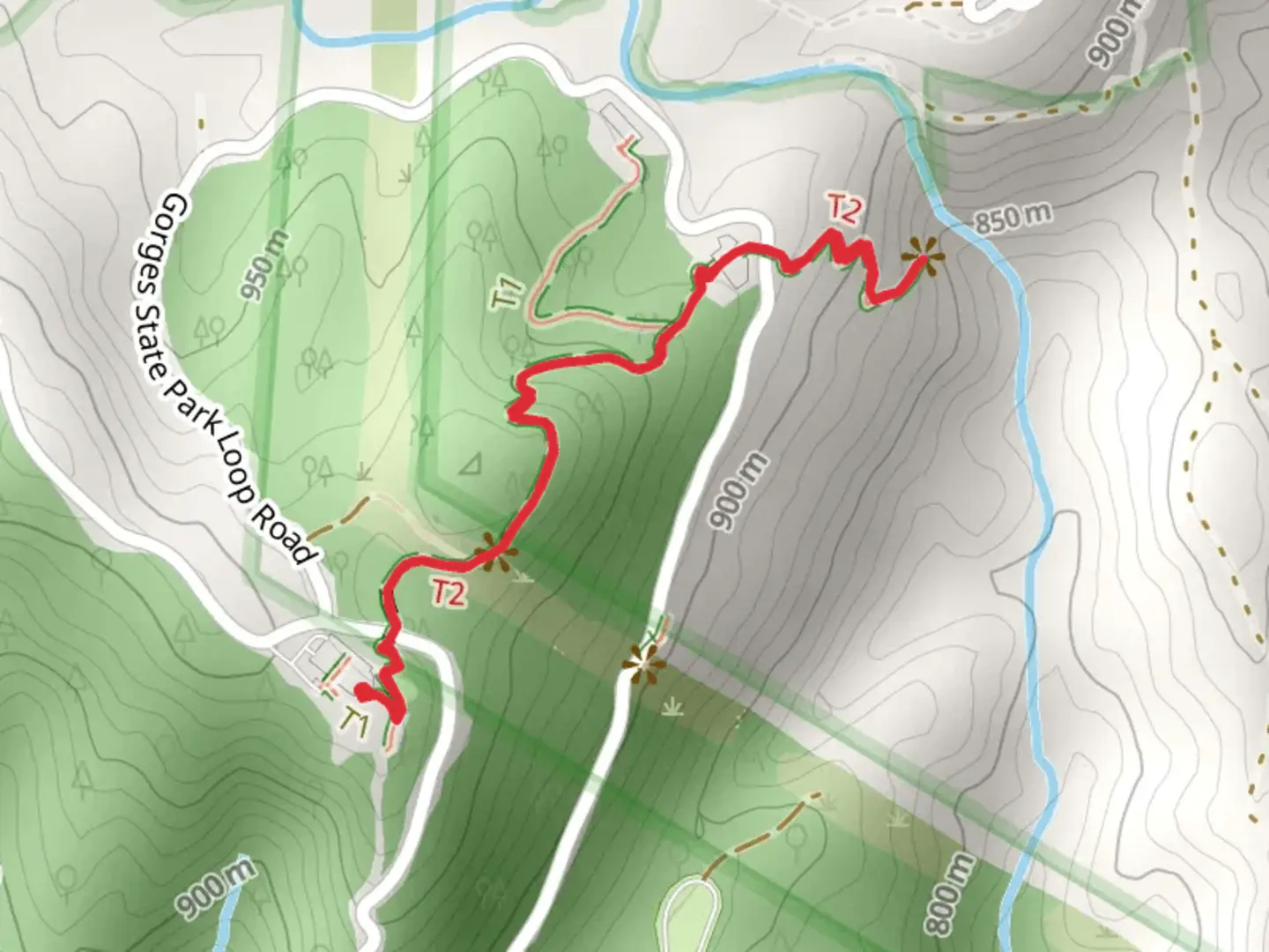 An image depicting the trail Bearwallow Valley Trail and its surrounding area.