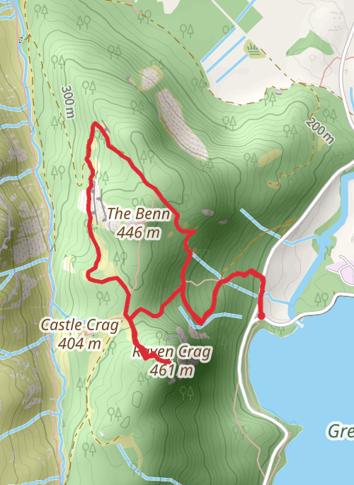 raven crag mobile static map