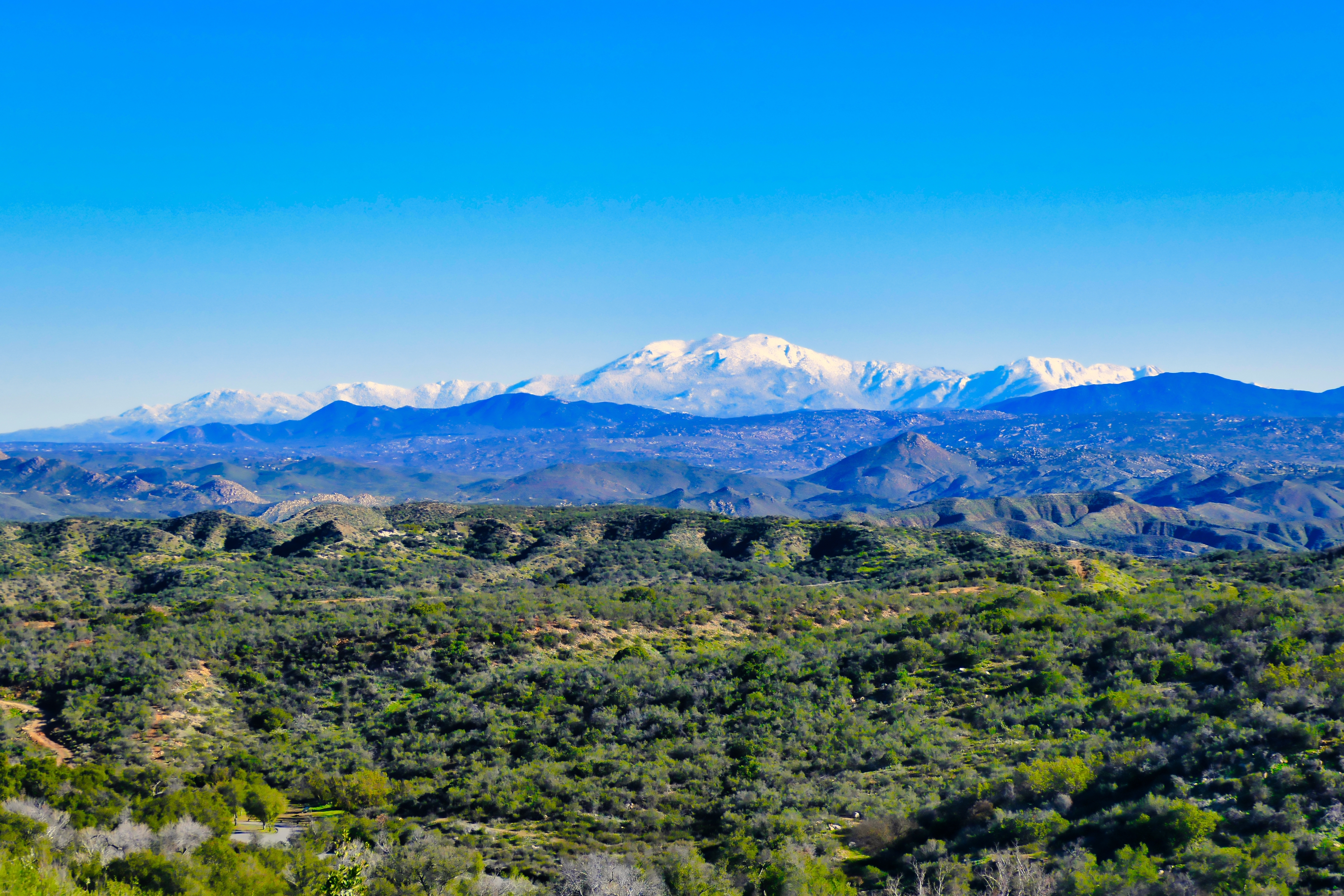 An image depicting the trail Cleveland National Forest and its surrounding area.