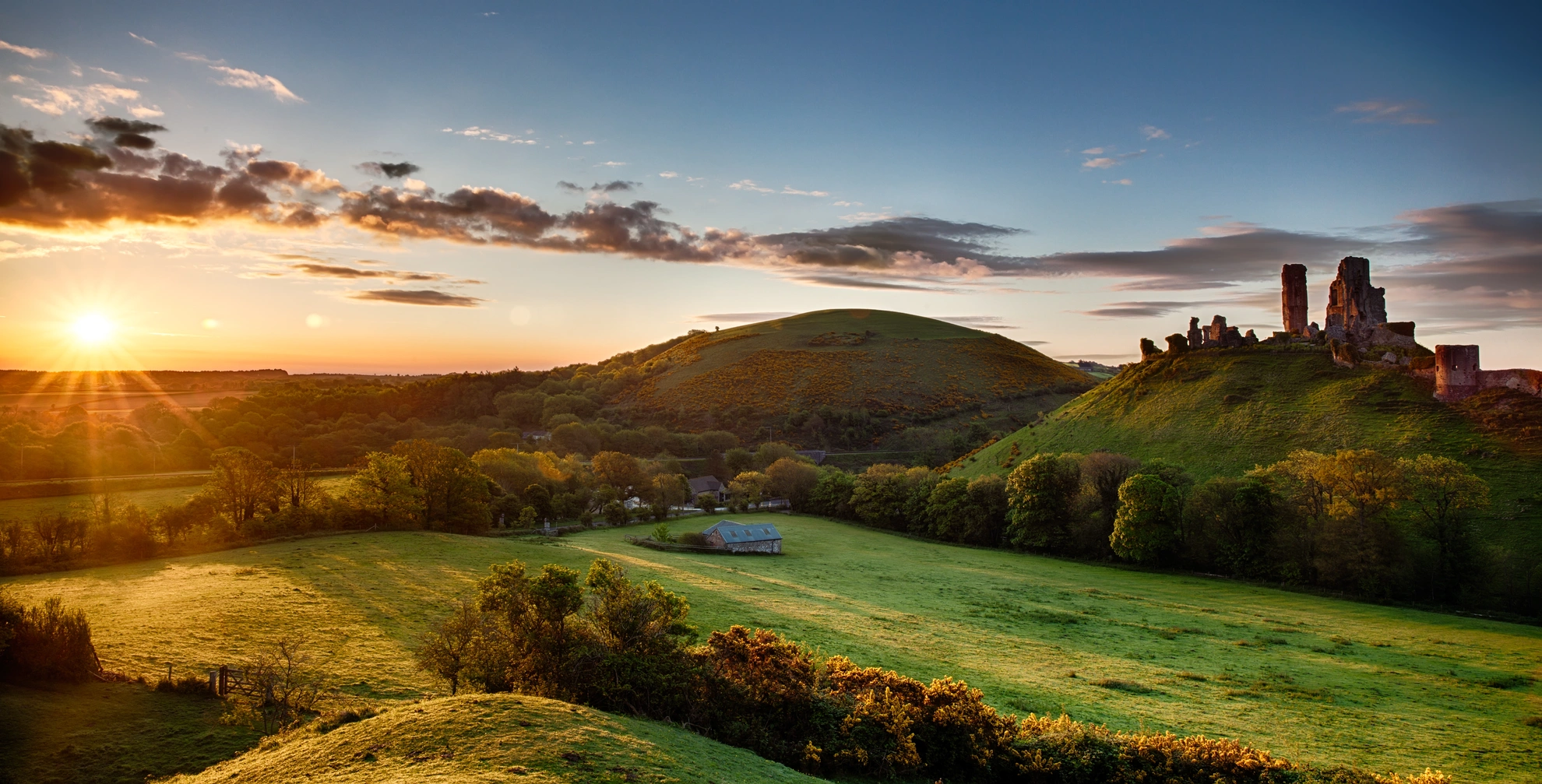 An image depicting the trail Corfe Castle to Hardy's Monument Walk and its surrounding area.