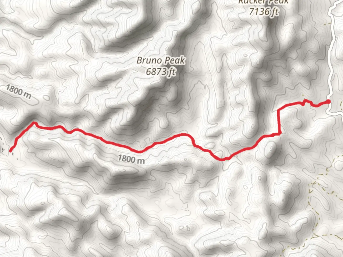 An image depicting the trail North Bruno Trail and its surrounding area.