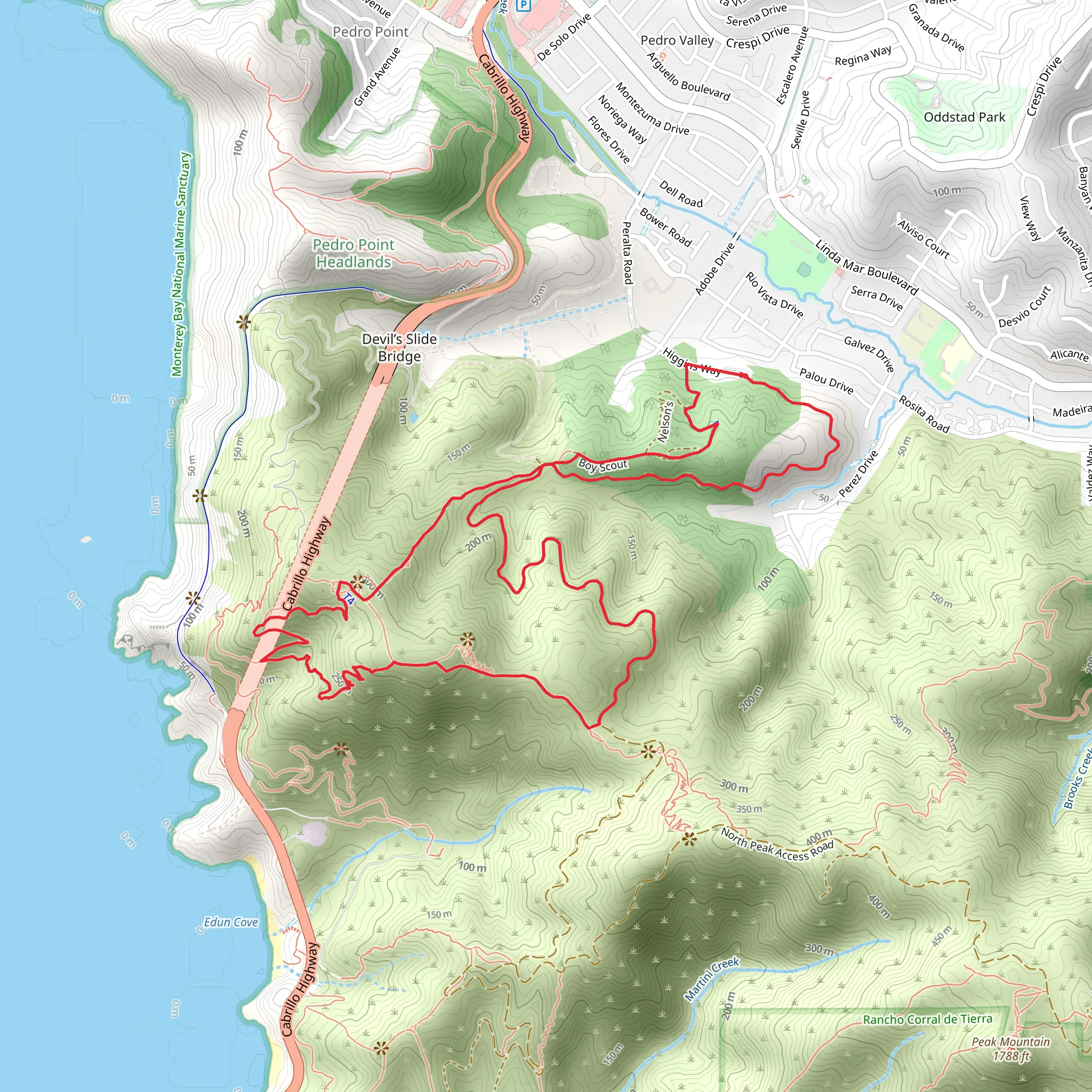 San Pedro Mountain Loop mobile static map