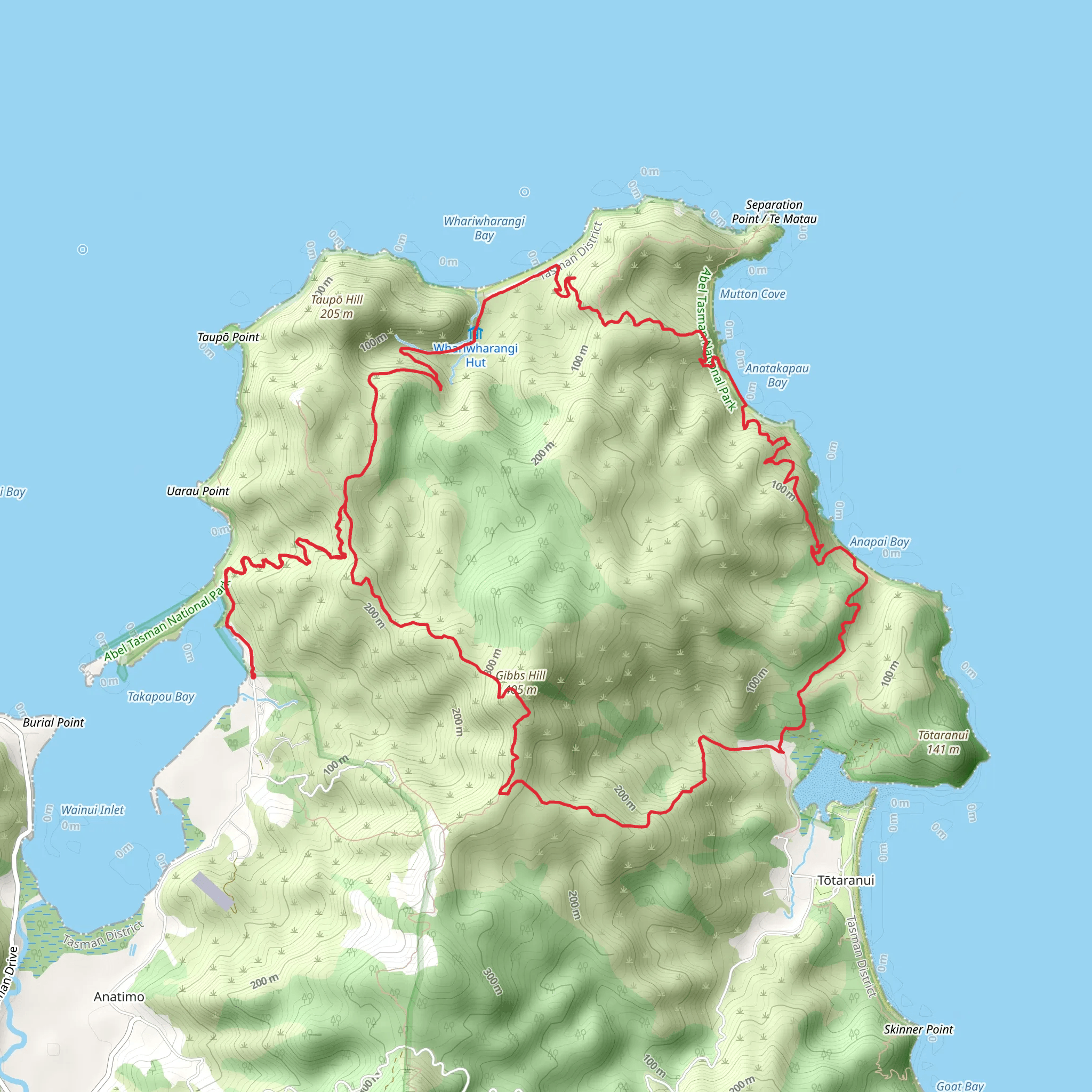 Gibbs Hill Inland and Coast Track mobile static map