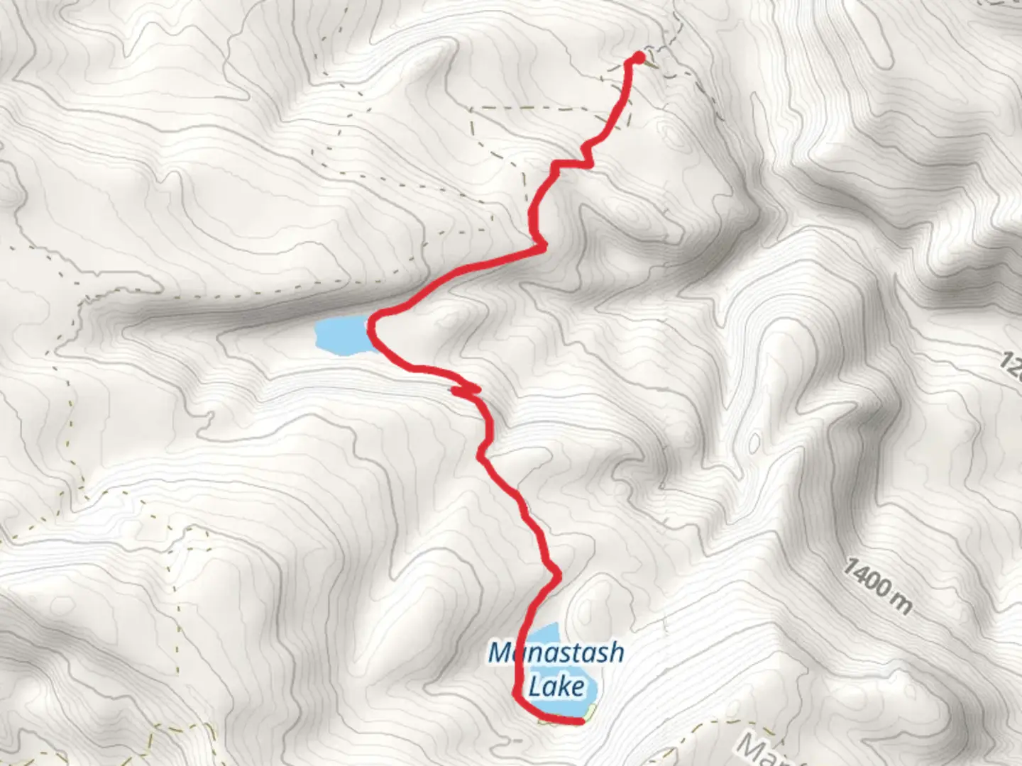 An image depicting the trail Manastash Lake and Lost Lake Trail and its surrounding area.