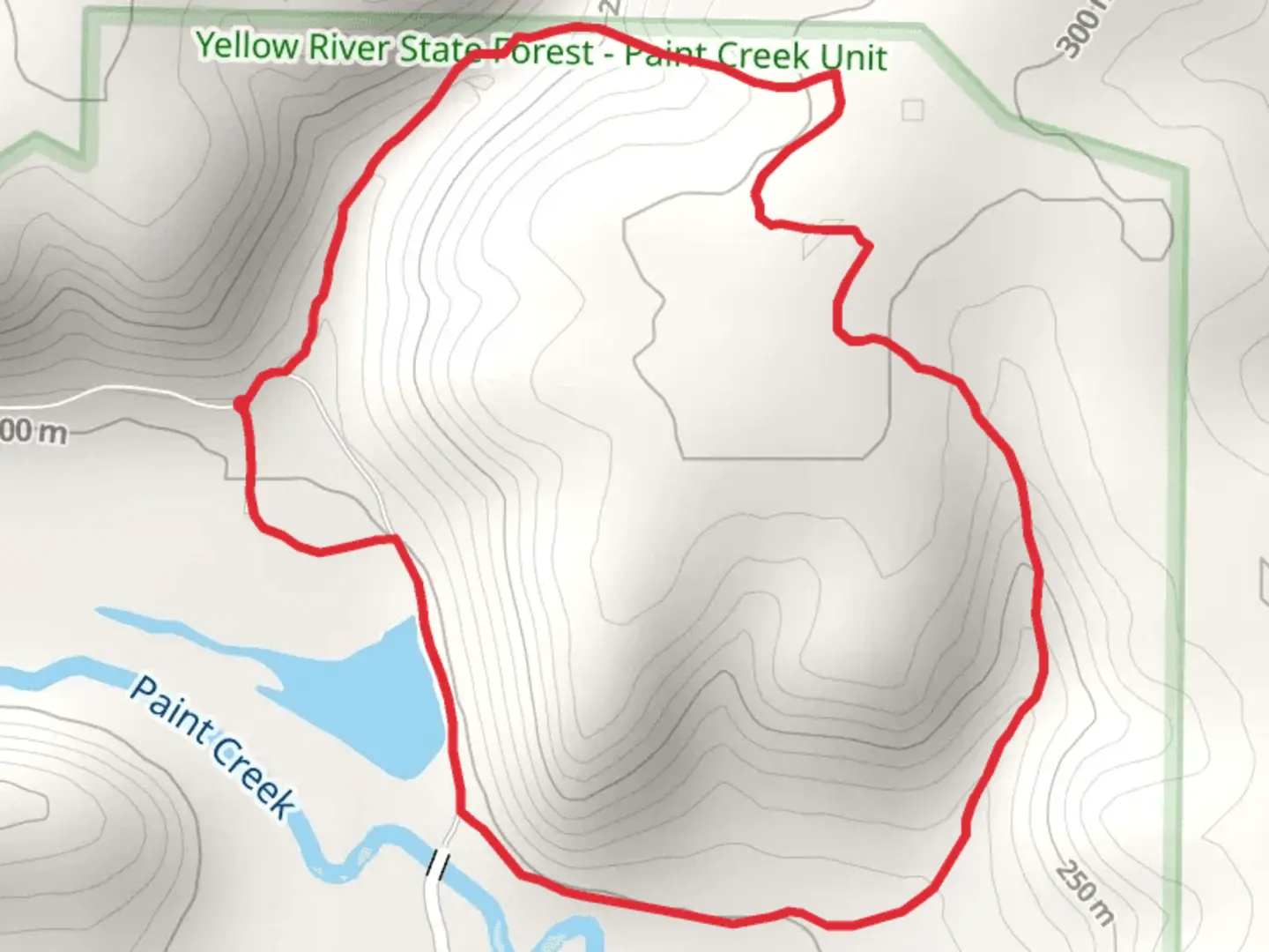 An image depicting the trail Heffern's Hill Loop and its surrounding area.